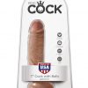 King Cock 7 Inch with Balls - Tan