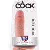 King Cock 8 Inch with Balls - Flesh